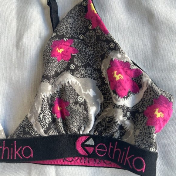 Ethika Floral Bralette Small with Shark Tooth - Picture 2 of 3
